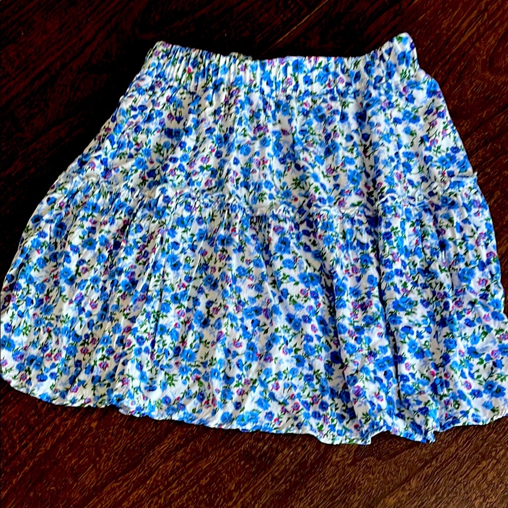 Free!! Floral Blue print summer skirt
